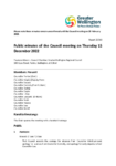 Unconfirmed Public minutes of the Council meeting 15 December 2022 preview