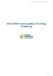 River water quality and ecology monitoring 2021/22 preview