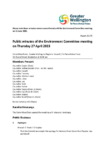 Unconfirmed Minutes of the Environment Committee meeting on 27 April 2023 preview