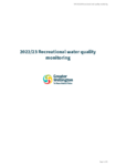 Recreational water quality monitoring 2022/23 preview