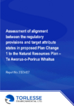 Greer, M.J.C. 2023b. Assessment of alignment between the regulatory provisions and target attribute states in proposed Plan Change 1 to the Natural Resources Plan – Te Awarua-o-Porirua Whaitua preview