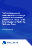 Greer, M.J.C., Blyth, J., Eason, S., Gadd, J., King, B., Nation, T., Oliver, M., Perrie, A. 2023. Technical assessments undertaken to inform the target attribute state framework of proposed Plan Change 1 to the Natural Resources Plan for the Wellington Re preview