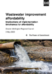 Norman, D and Donaldson, E. 2023. Wastewater improvement affordability- Implications of implementation timeframes for affordability preview