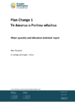 Thompson, M.J. 2023. Plan Change 1 – Te Awarua o Porirua, Water quantity and allocation technical report preview