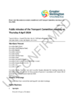 Unconfirmed Public Minutes of the Transport Committee meeting 4 April 2024 preview
