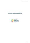 Air quality monitoring data report 2023 preview