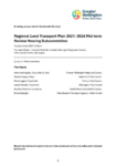 Regional Land Transport Subcommittee 9 July 2024 order paper preview