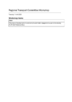 Public Agenda - Regional Transport Committee workshop 1 April 2025 preview