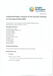 Confirmed Public minutes of the Council meeting on Thursday 22 May 2025 preview