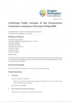Confirmed Public minutes of the Environment Committee meeting on Thursday 15 May 2025 preview