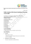 Unconfirmed Public Minutes of the Council meeting on 12 June 2025 preview