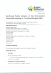 Confirmed Public minutes of the Environment Committee meeting on Thursday 28 August 2025 preview