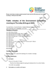 Unconfirmed Public minutes of the Environment Committee meeting on 28 August 2025 preview