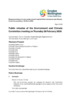 Public Minutes for the Environment and Climate Committee meeting on 26 February 2026 preview