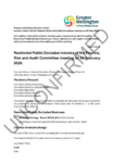Unconfirmed Restricted Public Excluded minutes of the Finance, Risk and Audit Committee meeting on 24 February 2026. preview