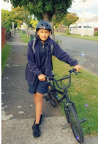 Shannon Morunga and her bike